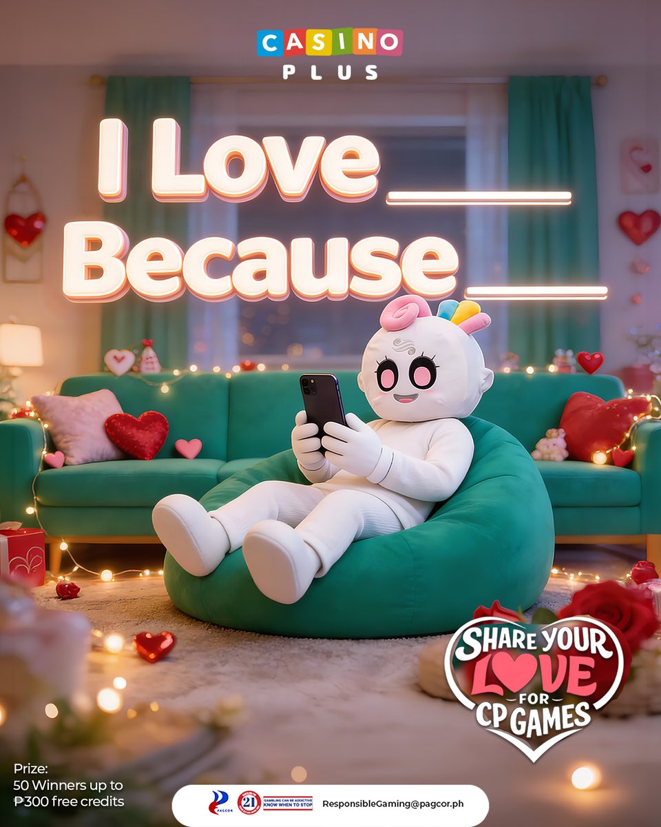 HAPPY WEEKEND GIVEAWAY! 💗🎲

Share mo naman kung gaano mo ka-LOVE ang CP GAMES. 50 winners ang pipiliin namin this weekend to win up to P300 Love Credits!

𝗠𝗘𝗖𝗛𝗔𝗡𝗜𝗖𝗦
✅ Share your love in the comments. (Ex: I love color game because nakakatuwang laruin)
✅ Validate your
