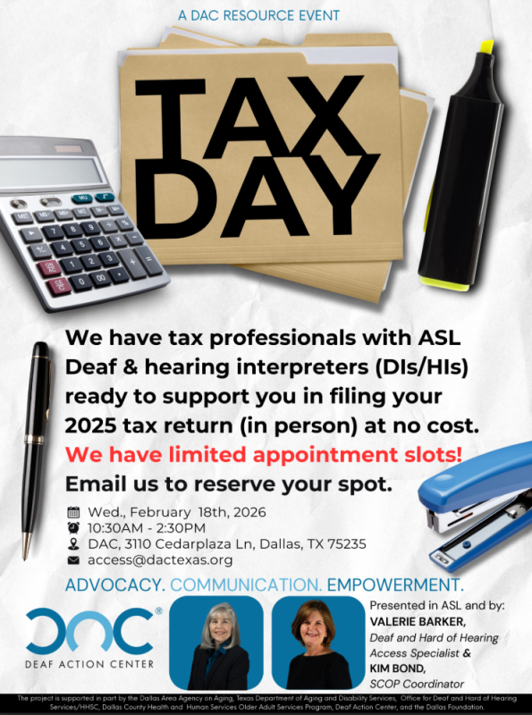 deafnetwork's tweet photo. Do you need support filing your 2025 tax return? - DFW 2/18/2026 https://t.co/aoXXFfzEWU <-- https://t.co/KEhQPp882k