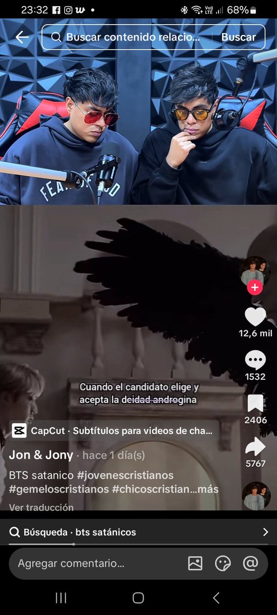 kanisot7's tweet photo. Ya vieron a este en tiktok @jon &amp; jony hablando de que BTS es satánico, se perdió en otra dime sino me parece... https://t.co/yUT8eKeZ3U