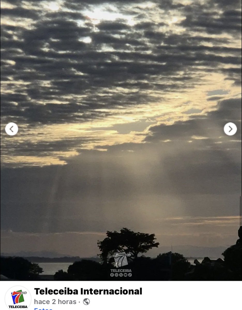 Así lucían los cielos de La Ceiba esta tarde.