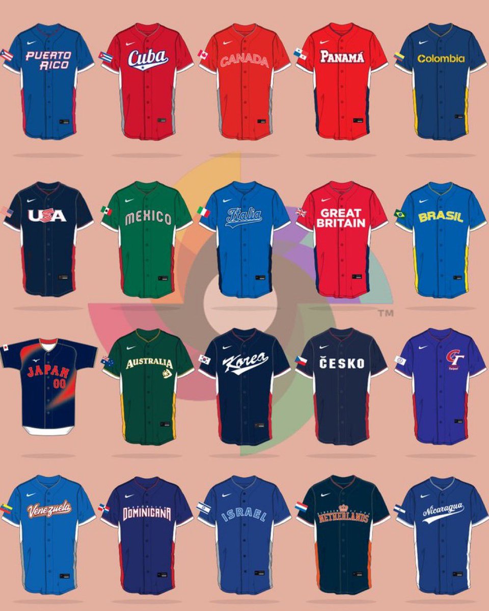 The alternate World Baseball Classic jerseys