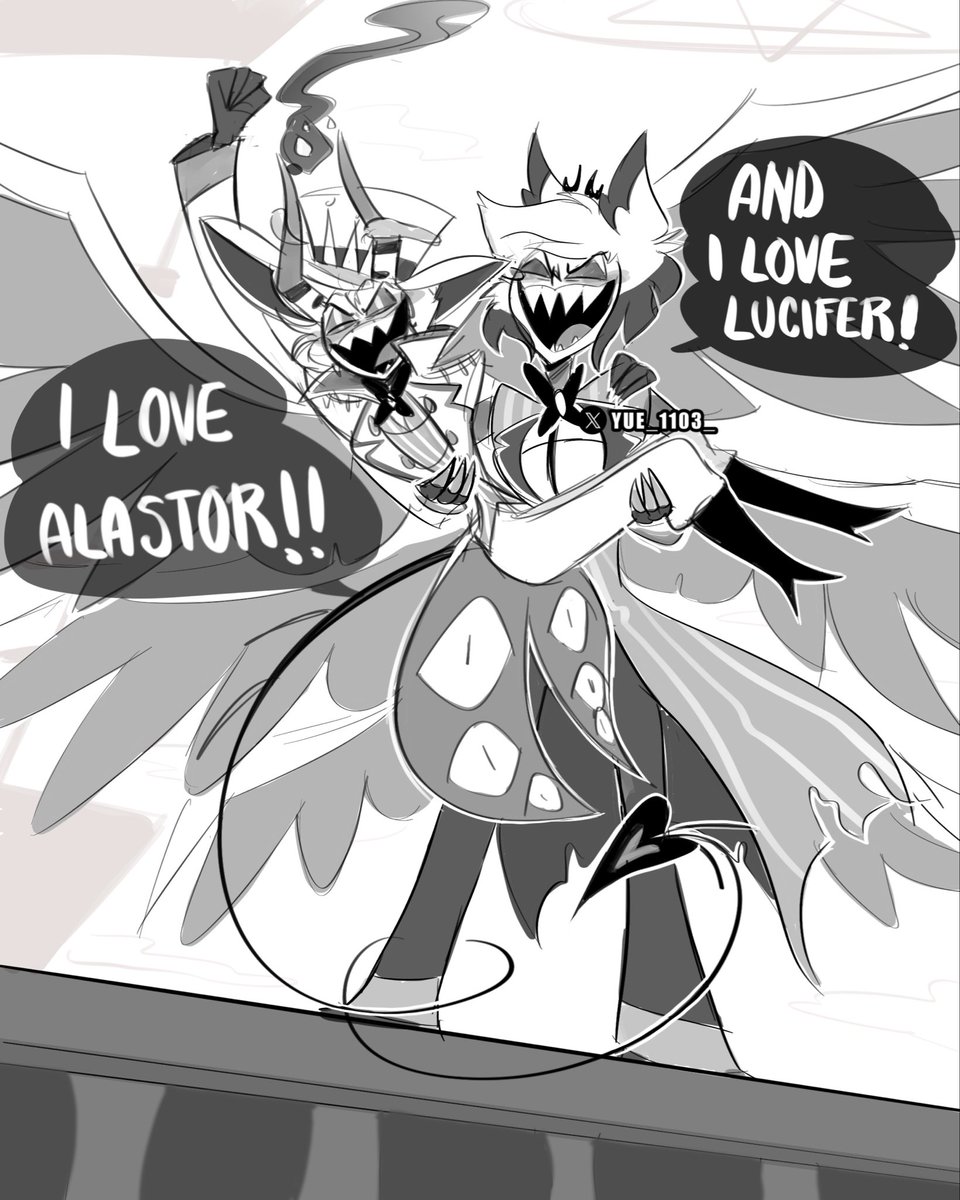 They're boyfriends! 📻 🍎 !! Good for them! 💖🙌🏼😖 #alastor