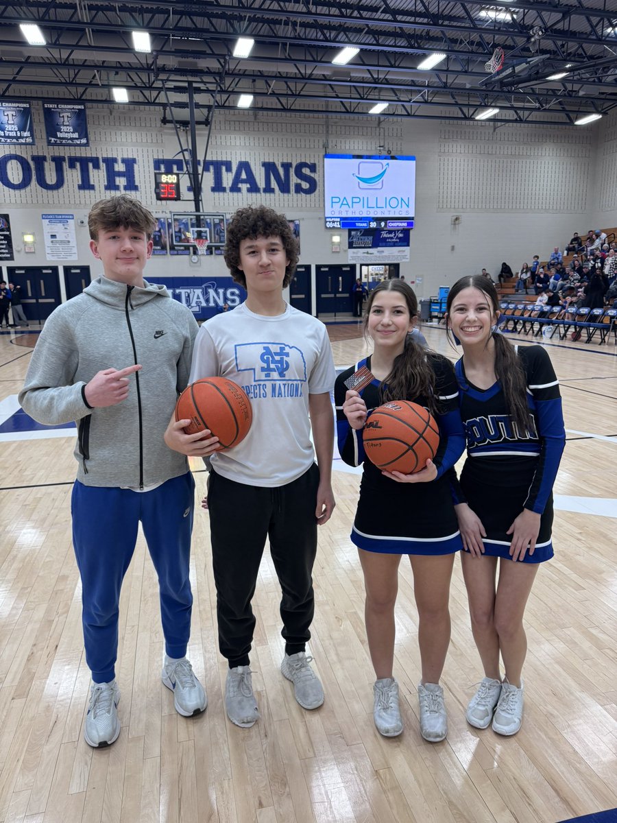 Fun night of basketball!  Titan girls and boys both win over Bellevue East.