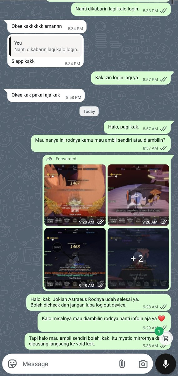 stygin's tweet image. Done Joki Astraeus Rod Duskwire (FULL) + Wind Elemental Rod :

Quest 1 - 9 Astraeus Rod ✅️
Quest 1 - 3 Wind Elemental Rod ✅️

BONUS :
Free Additional 7.5 M C$ untuk Quest 9