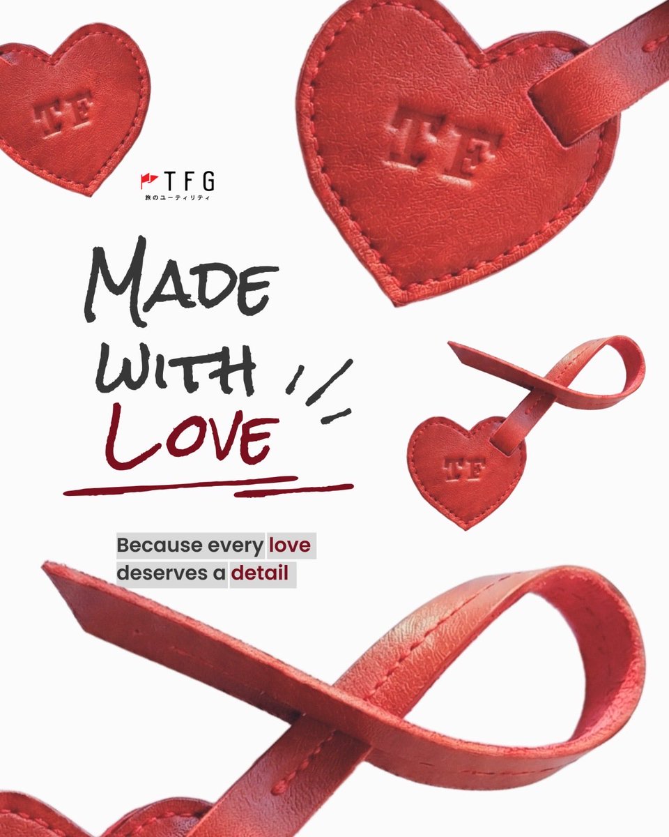 Because every love deserves a detail ❤️

FREE Valentine Special Initial Tag 
with min. purchase 280K
Live marketplace or in-store ✨

#TFG #TFGOnTheGo #TFGbag #DailyEssential #TFGstyle #EverydayCarry #SleekDesign #ModernMinimalist#OnTheGo #Valentine #InitialTag #Love #Freeinitial