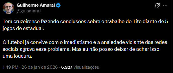 Agora já são 6 jogos de estadual, não 5.