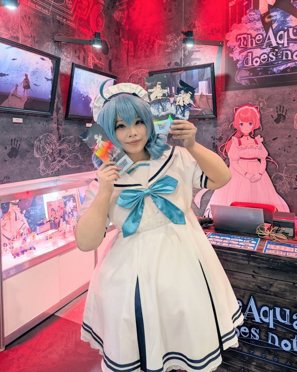 Second day of the 14th Taipei International Comics &amp; Animation Festival!
Be sure to stop by Frontier Works booth!

- Showcasing:
The Aquarium does not dance
(A mystery adventure horror game.)

- Location:
In the ICHIBAN JAPAN area

Guest cosplayer 銀丸六六 will be appearing in