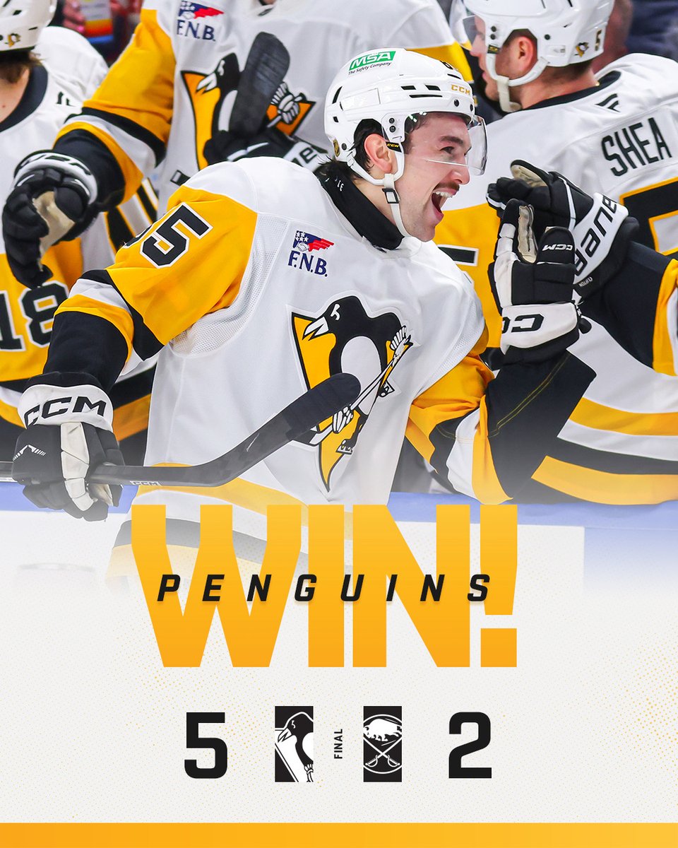 penguins's tweet image. Taking a W home from the Sabrehood 🙌