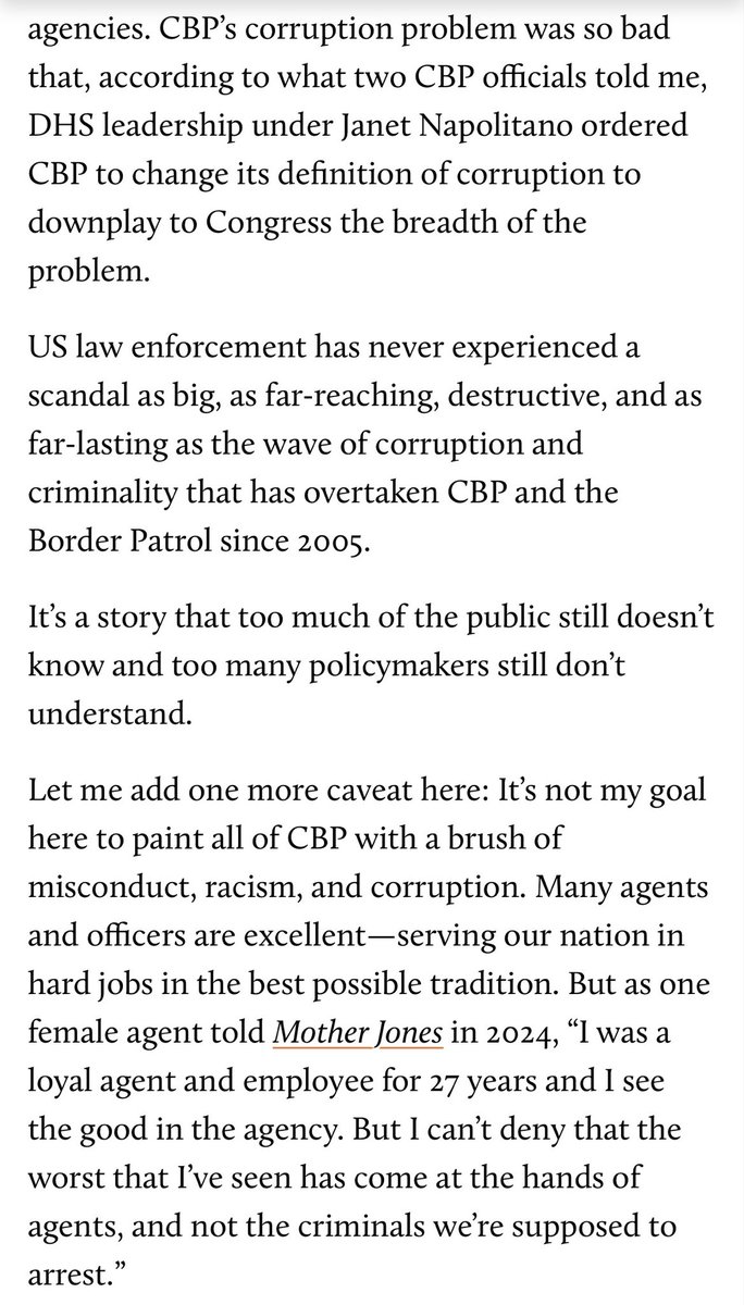 I have been waiting for someone to write an honest and briefly comprehensive history of ICE &amp; CBP - to explain to the public why the post-9/11 creation of the ‘homeland security state’ apparatus was a terrible mistake that led us here.

This testimony by <a href="/vermontgmg/">Garrett M. Graff</a> is must-read.