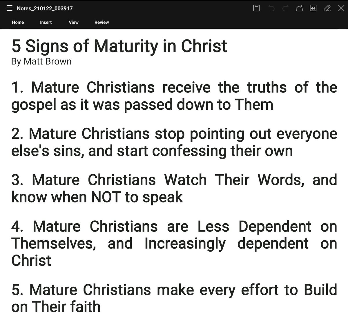 TaJoD38's tweet photo. 5 SIGNS OF MATURITY IN CHRIST https://t.co/z71tObPPdm