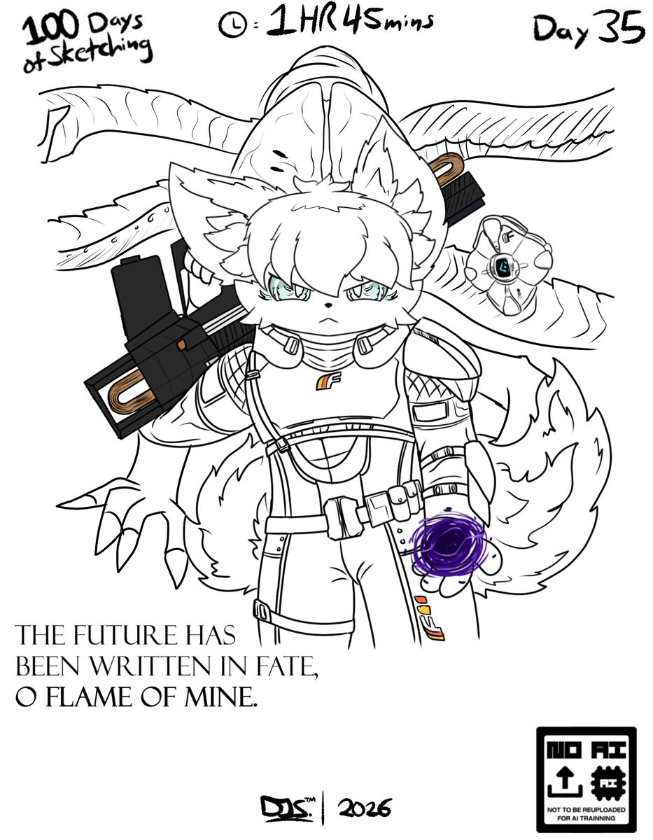 djseb1001's tweet photo. I'm taking a 100 Days of Sketching Challenge
Inspired from a course by keshart
Day 34 - O Flame of Mine.
Based on @DestinyTheGame: Season Of The Wish
#100DaysOfSketching #art #Challenge https://t.co/FWNpf6NlKU
