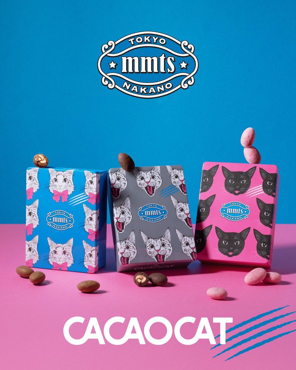 mmts CACAOCAT コラボ❣️ 全国のチョコレート🍫催事場に展開されて