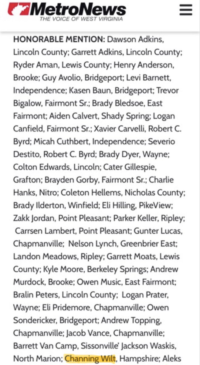 Channing_W11's tweet photo. Honored to be selected AAA All State Honorable Mention 2025. Thank you to all the coaches who voted for me! https://t.co/YoSOyMB3BP