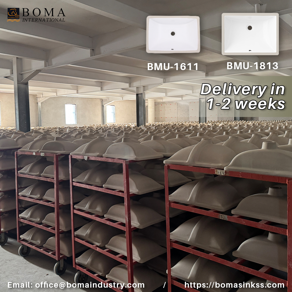 Skip the wait. We’ve got the stock.
Lead times holding you back? Not at Boma.
We have available stock on popular models like the BMU-1813 and BMU-1611. Delivery in 1-2 weeks.

#CeramicSinks #WholesaleSinks #FastDelivery #SupplyChain
