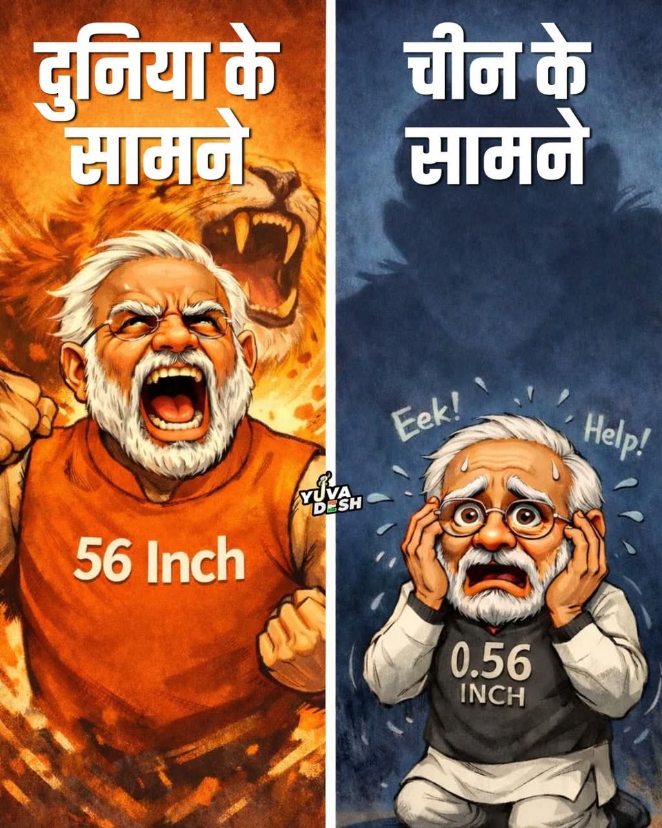 ramanswall's tweet image. सब सोचते थे, ‘नरेन"-"डर"’ देश में डायर है और विदेश में कायर है। 

भ्रम था 

यह तो संसद में भी कायर निकला 

#parliament #LokSabha #abroad #country #EpsteinFiles