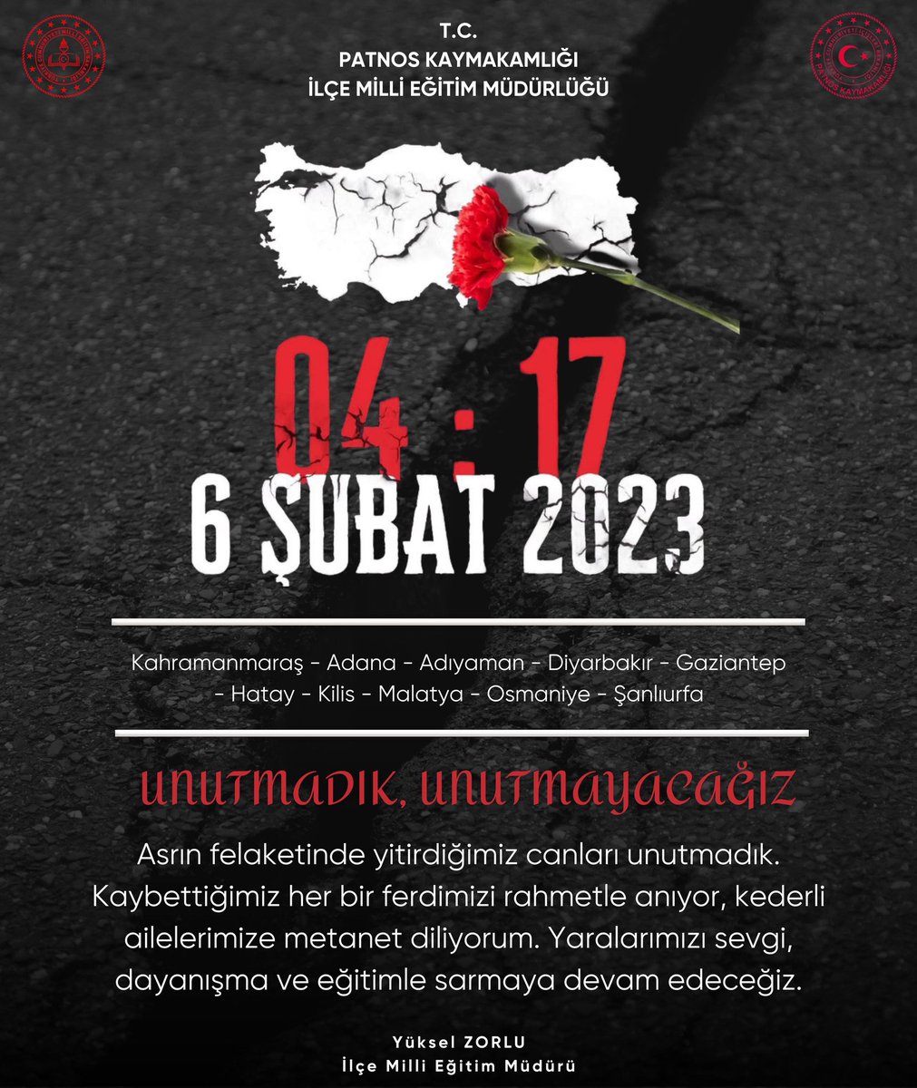 Kahramanmaraş'tan Hatay'a, Adıyaman'dan Malatya'ya... Yüreğimizin yandığı o geceyi unutmadık. Kaybettiğimiz tüm vatandaşlarımızı saygı ve rahmetle anıyorum. Milletimizin başı sağ olsun.  #6ŞubatDepremi #SesimiDuyanVarMı