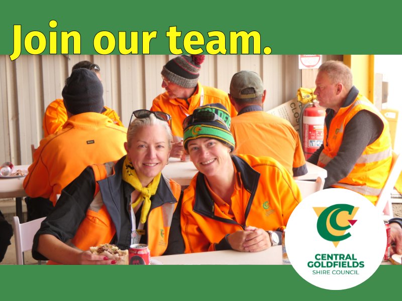 We're currently recruiting for: Manager Tourism, Economy and Culture AND Chair and Independent Member Audit and Risk Committee.
To find out more and apply visit: centralgoldfields.vic.gov.au/careers