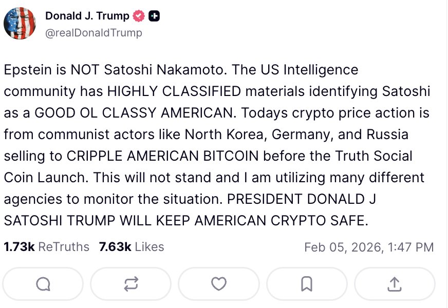 Donald Trump says that Satoshi Nakamoto is an AMERICAN.

Do you think this is true?