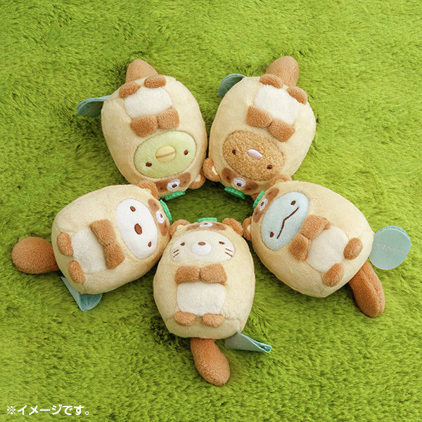 たぬき」になりきった🍃 てのりぬいぐるみセットが登場！ 頭のはっぱが