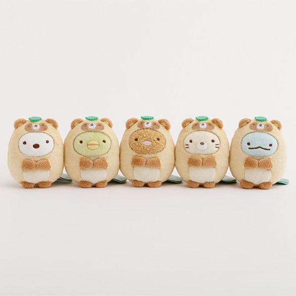 たぬき」になりきった🍃 てのりぬいぐるみセットが登場！ 頭のはっぱが