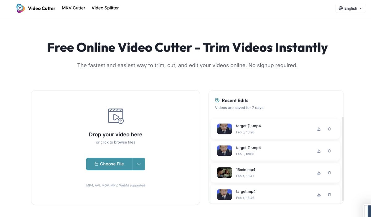 如果不是那种复杂的视频剪辑，其实真没必要下载剪映这种app，有大有难操作。
现在网上这种在线的视频剪辑，就可以完成我们这些基本剪辑操作