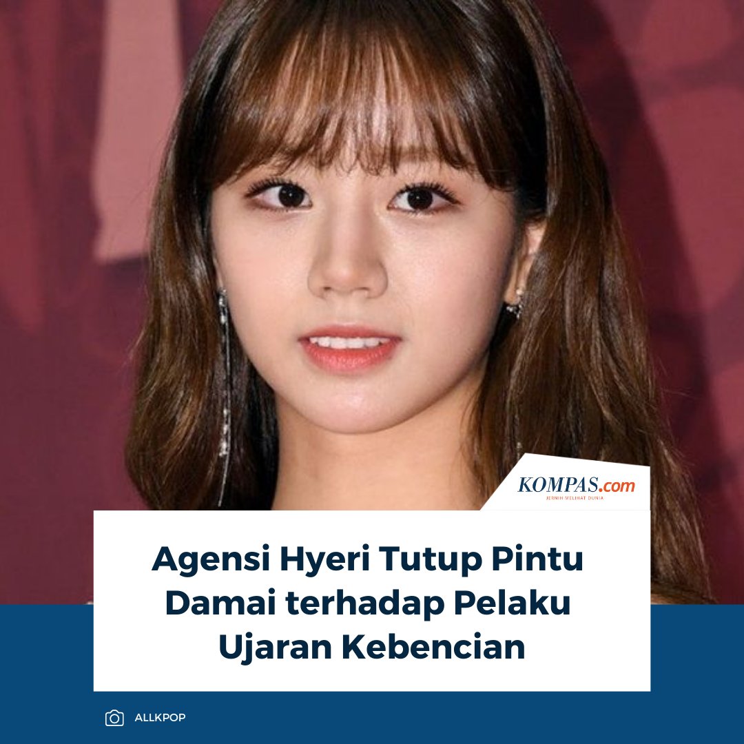 KompasEnt's tweet image. Agensi yang menaungi aktris dan penyanyi Lee Hyeri, SUBLIME mengungkapkan bahwa pihaknya mengambil sikap tegas terhadap semua tindakan ilegal yang menargetkan Hyeri secara online.

👉🏻Baca selengkapnya kompas.com/hype/read/2026…

~AM #Hyeri #Sublime #PencemaranNamaBaik