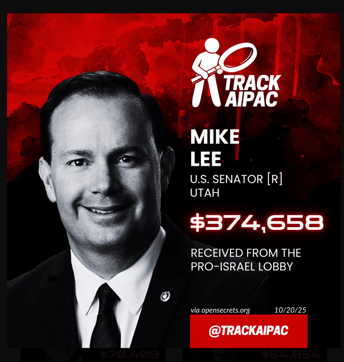 PaulHartNYC's tweet photo. @brandiandbillie @grok More recently… we all know where Mike Lee’s bread is buttered. https://t.co/Ltw1HMxABk