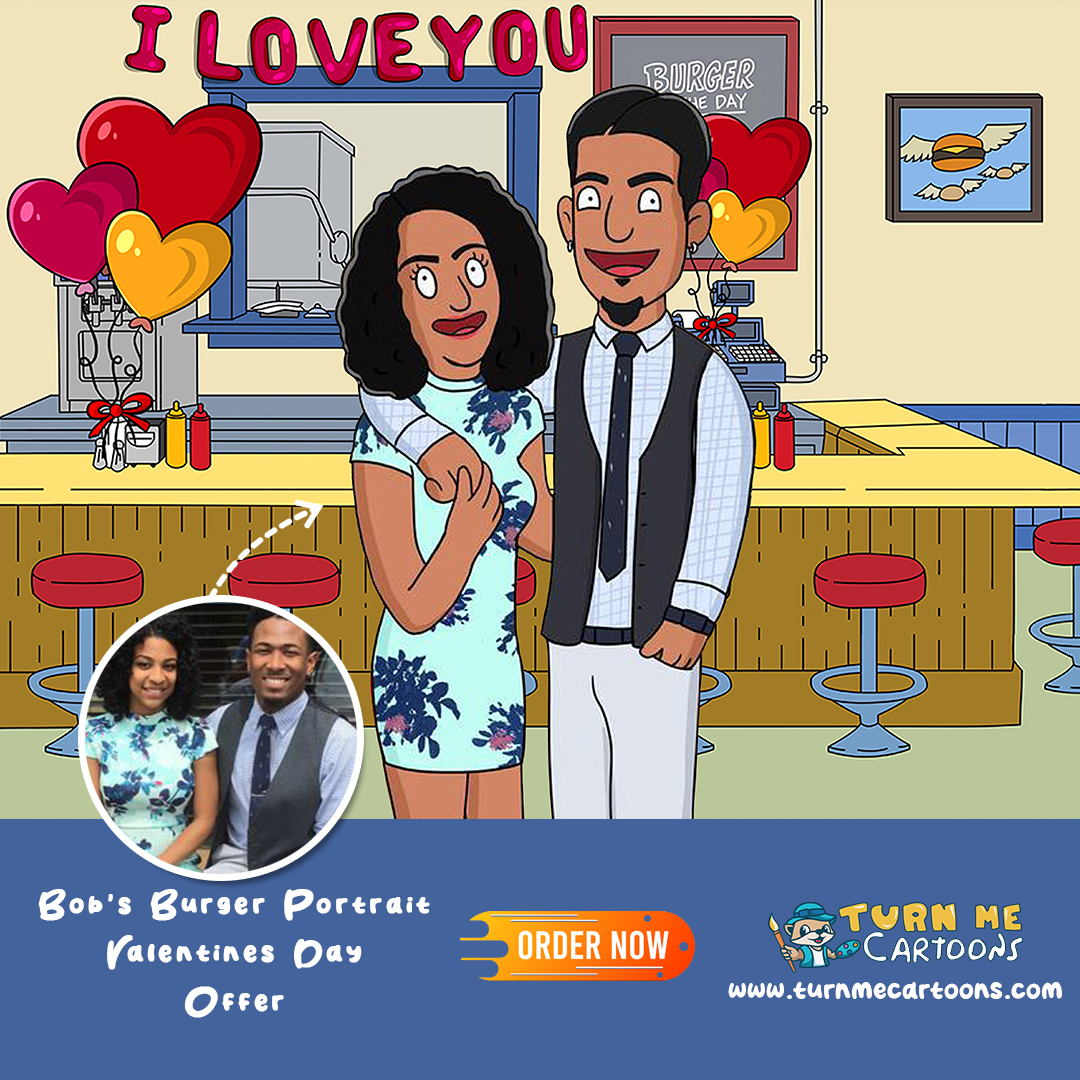 turnmecartoons's tweet photo. 🍔❤️ Bob’s Burger Style Portrait – Valentine’s Day Special 🎨✨

https://t.co/3GKBAet7rx

💖 Tag your special one &amp; share the love

#BobsBurgersPortrait #ValentinesDayGift #TurnMeCartoons #CoupleCartoon #CustomPortrait https://t.co/XEw395noYx