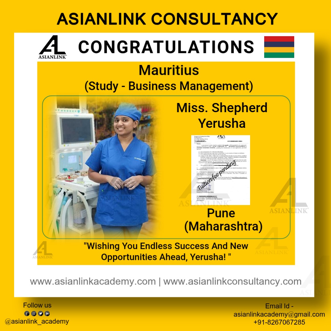 AsianlinkEdu's tweet image. Congratulations Yerusha on getting your Mauritius study visa — wishing you the very best for your future endeavors! ✨ Ready to go global? Apply for Mauritius study today.
📞 82670 67285

 #StudyInMauritius #GoGlobalEducation #AsianlinkConsultancy #MauritiusVisa #GlobalCareer