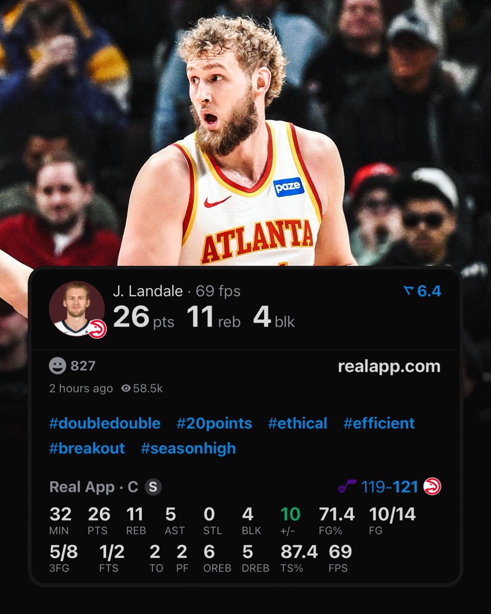 MatchupBR's tweet photo. A PARTE MAIS BIZARRA DESSE JOGO?

JOCK LANDALE.

ELE FOI TROCADO DO JAZZ PARA O HAWKS ONTEM, POR DINHEIRO.

Hoje, na estreia pelo Hawks, fez isso contra o próprio Jazz:

26 PONTOS 
11 REBOTES 
5 ASSISTÊNCIAS 
4 TOCOS 
10/14 NOS ARREMESSOS 
5/8 NAS BOLAS DE 3 

EMPATOU A MAIOR PONTUAÇÃO DA CARREIRA.

LEI DO EX? 😵‍💫

📸 @realapp