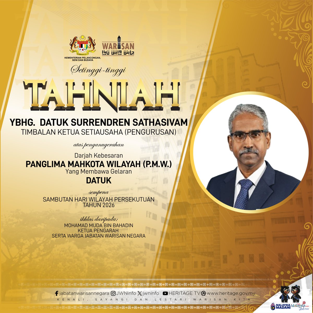 JABATAN WARISAN NEGARA tweet media