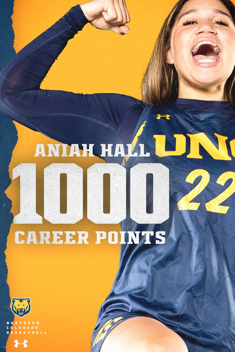 Newest member of the 1,000 Club 💯🤩

With a 13-point performance tonight against Weber State, Aniah Hall has officially surpassed the 1,000 career-point mark!

#BearCountry