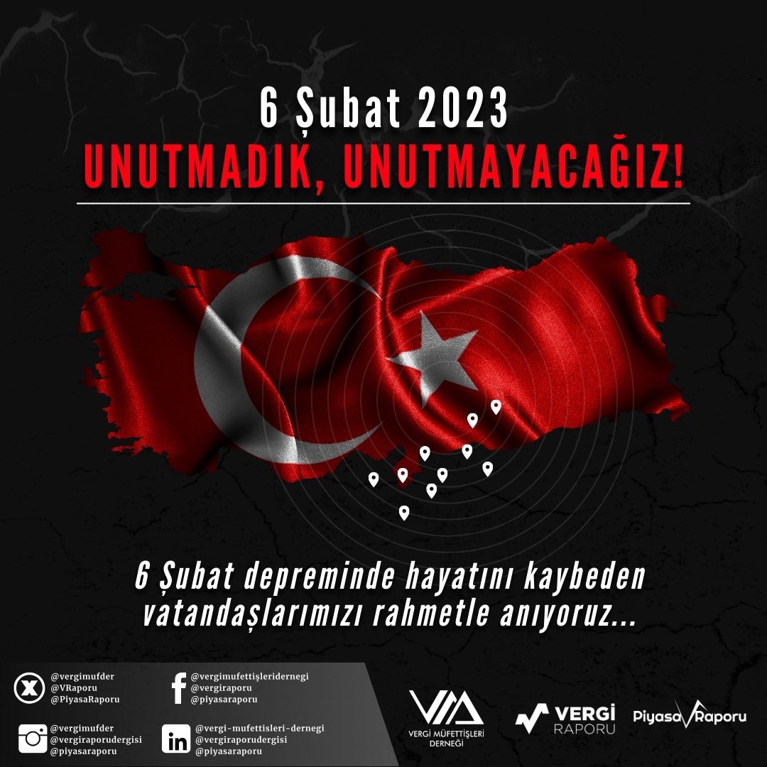 6 Şubat 2023 depreminin yıl dönümünde, hayatını kaybeden tüm vatandaşlarımızı rahmetle anıyoruz.