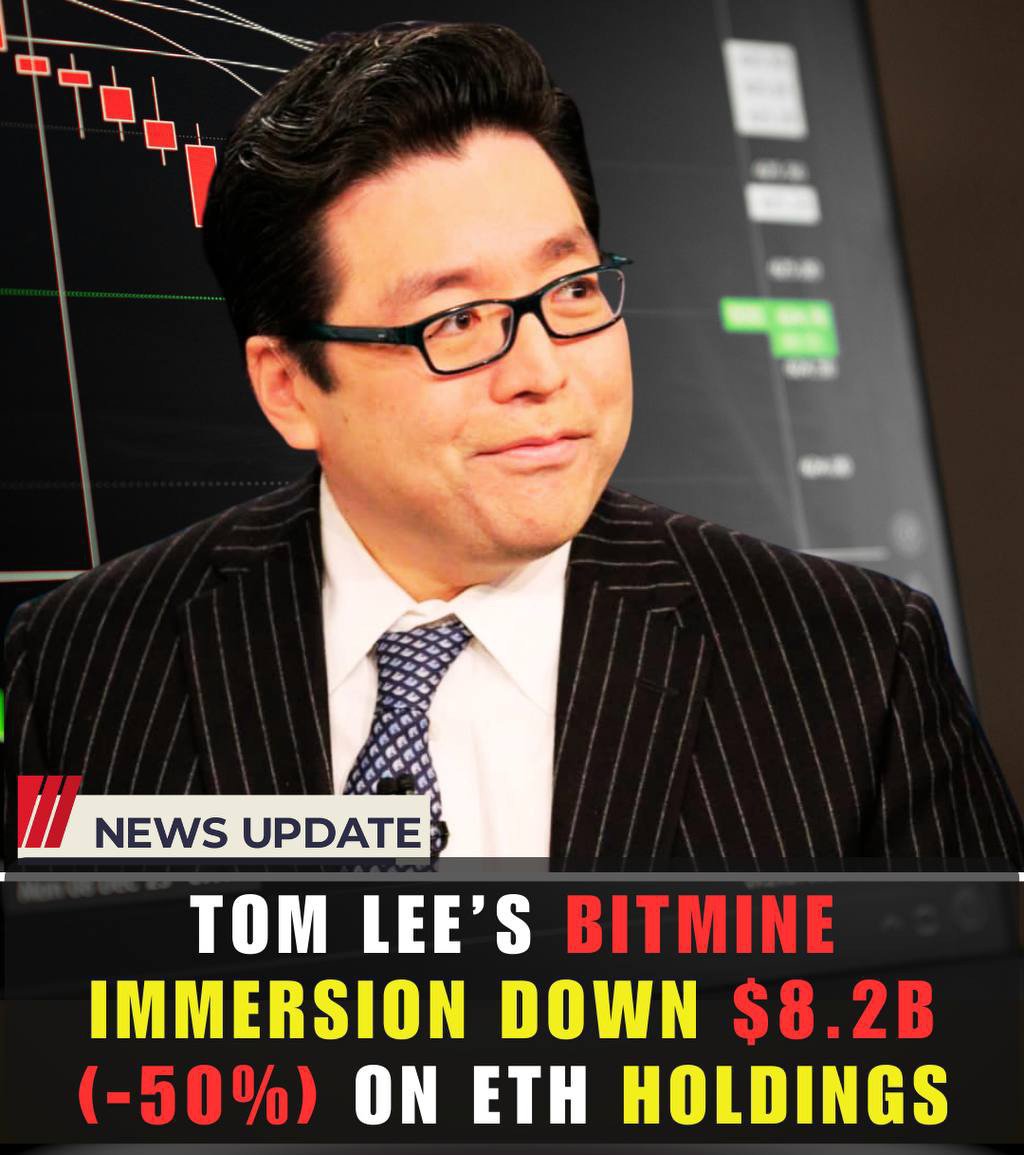 7Learninghub's tweet photo. 🚨Tom Lee’s Bitmine Immersion down over $8,200,000,000 (-50.29%) on its ETH holdings. #CryptoNews #IranMassacre https://t.co/YeaSvwippy