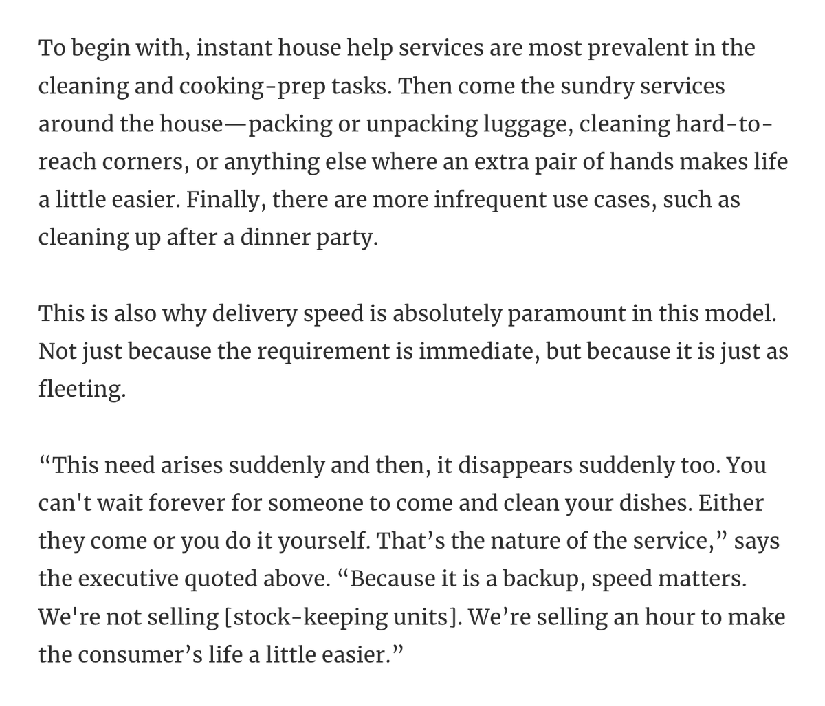 Inside India’s instant house help moment, via <a href="/MorningContext/">The Morning Context</a>.

In every business built on convenience, the first question has always been, “who even needs this in 10 minutes?”

In Part-I of a new series, <a href="/goyalhiral/">Hiral Goyal</a> and I take a look at the customer base for instant help.