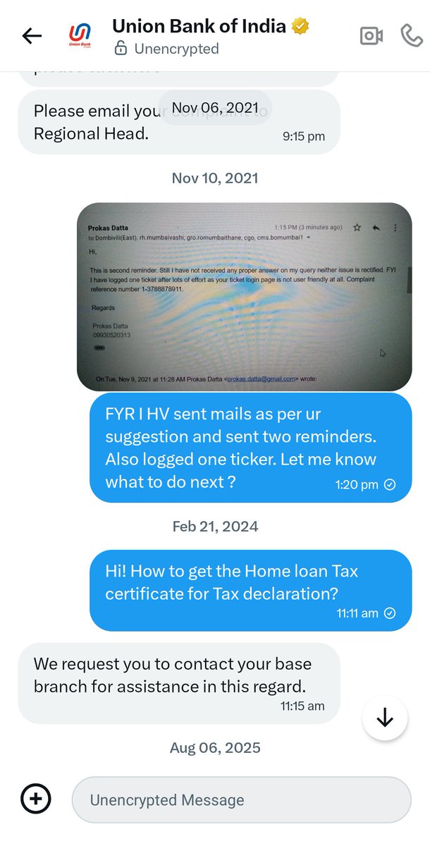 prokasdatta's tweet photo. @UnionBankTweets @UnionBankTweets, @Ashu_Pandey_24 sorry forgot the attach previous response in DM FYR.  Also people should know about your customer service. https://t.co/MXzkaOAdmz
