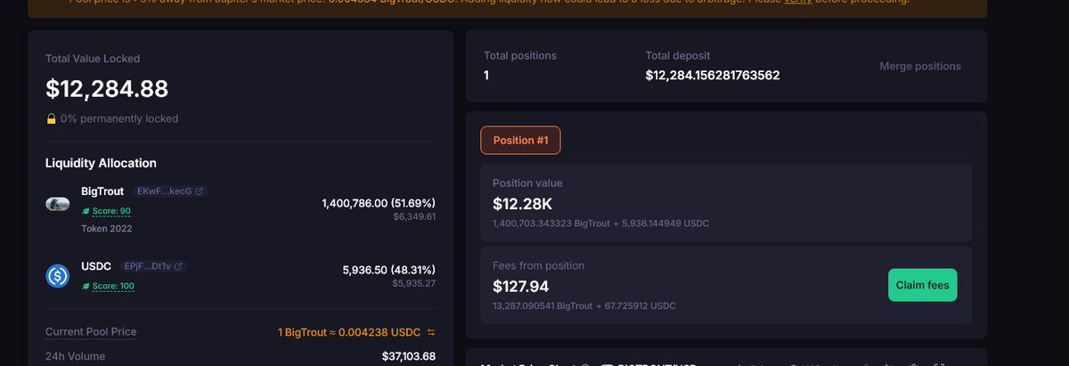 $BigTrout

Kraken &amp; ByBit submitted ✅

Fomo, Moby verified ✅

CMC, CG &amp; Phantom pending verification submitted ✅

New ATH ✅

will rotate fee's into coin in the AM,

Thanks again all. 

Cheers