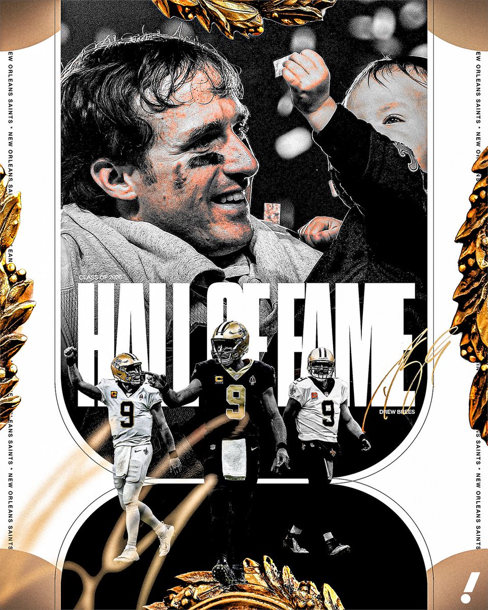 DREW BREES IS HALL OF FAME BOUND ⭐ 

The Super Bowl XLIV champ and 13-time Pro Bowler headlines the 2026 class 🔥