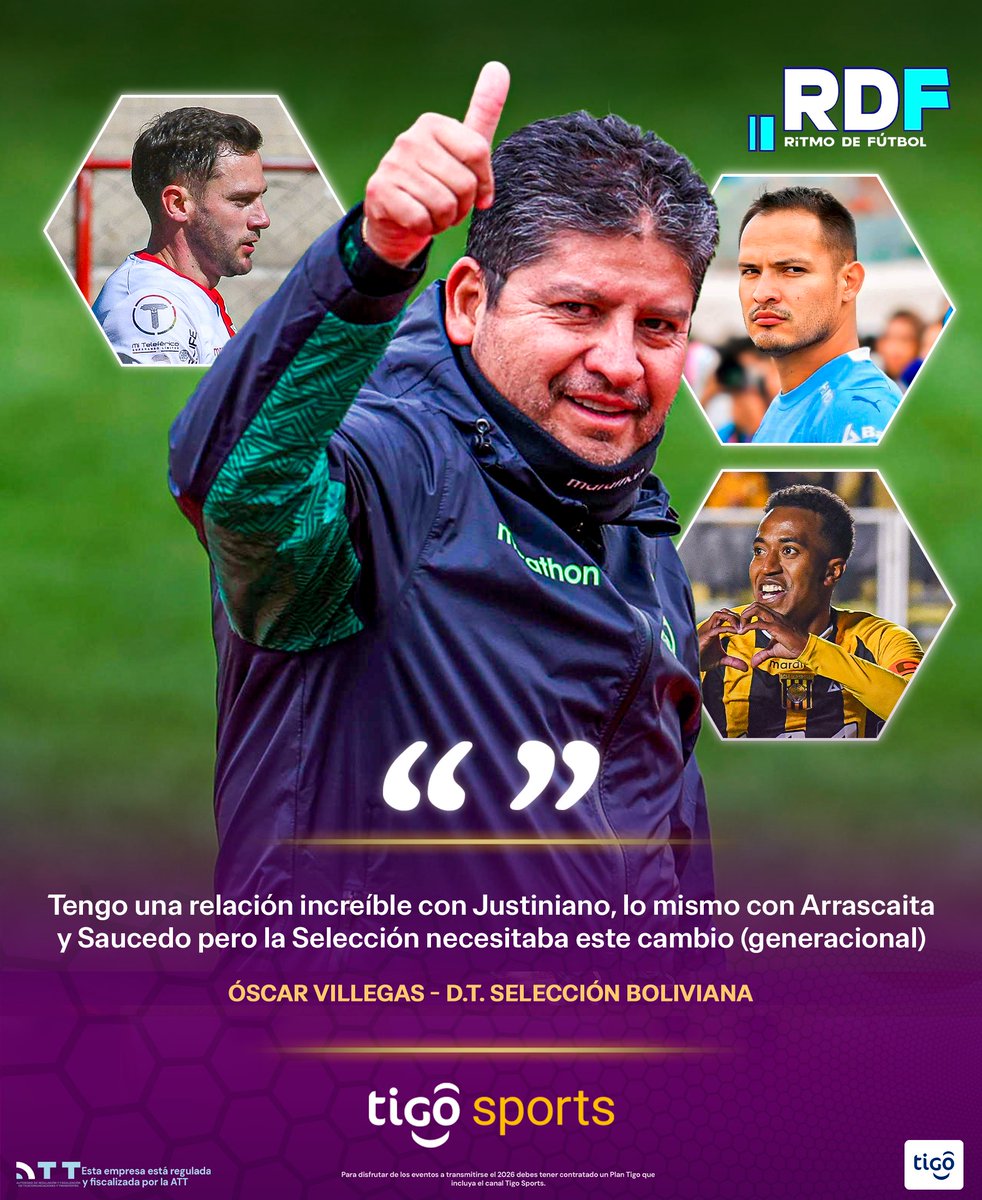 😱 "LA SELECCIÓN NECESITABA ESTE CAMBIO (GENERACIONAL)"
Óscar Villegas manifestó: "Tengo una relación increíble con Justiniano nos escribimos siempre, lo mismo a Arrascaita y Fernando Saucedo, yo creo que en el fondo ellos me entienden pero la Selección necesitaba este cambio".