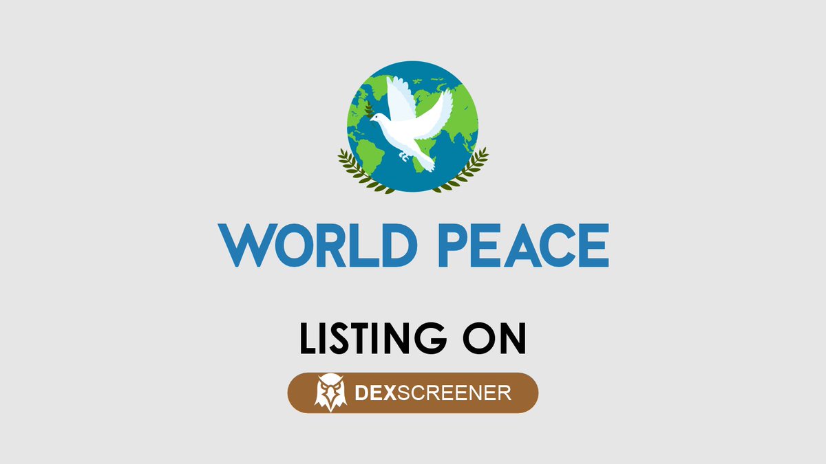worldpeace_pro's tweet photo. $WORLDPEACE is now listed and ready on DexScreener
https://t.co/BWr5WEn6eB https://t.co/CDdH5lR4kh