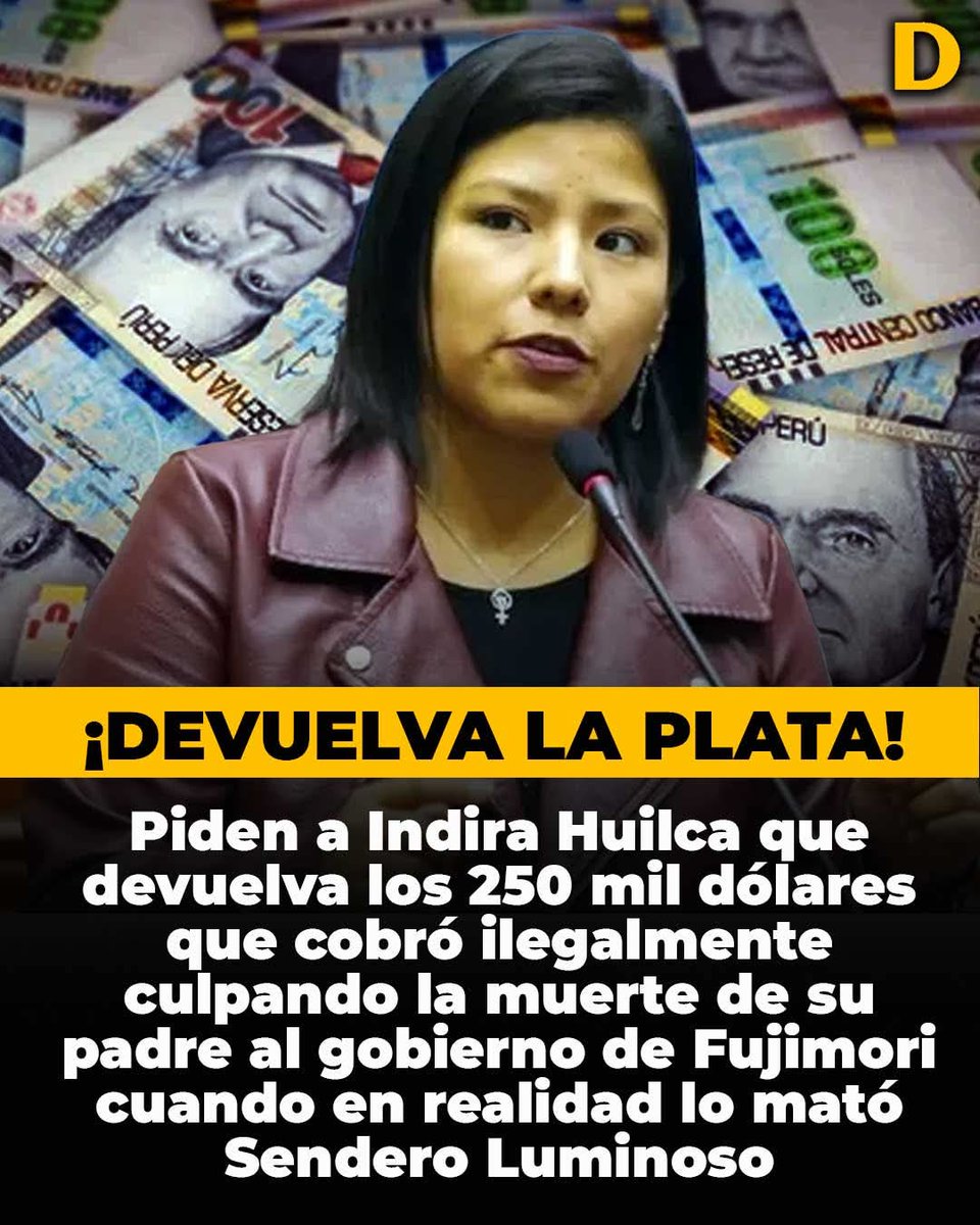 <a href="/felix_chipana/">felix chipana</a> <a href="/rlopezaliaga1/">Rafael López Aliaga</a> ¡¡¡¡ QUE LOS DEVUELVA !!!!! 
Iniciemos una campaña NACIONAL para que devuelva el dinero 💰  de todos los peruanos.