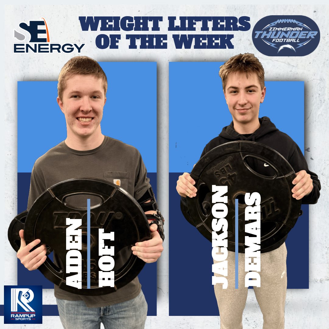 ZHSthunderFB's tweet photo. Congratulations to our Lifters of the Week! 💪🏋️ https://t.co/xWdqwNhK3o