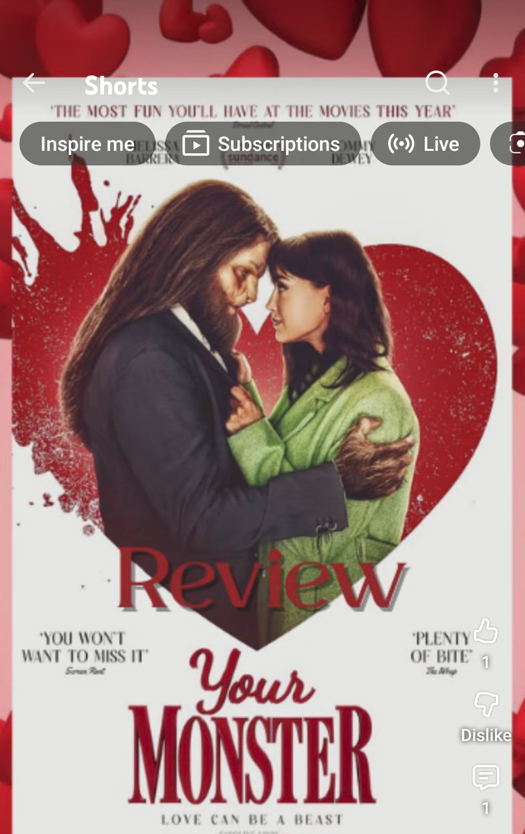 youtube.com/shorts/-C1bUdf…
check out my short review for Your Monster. Stellar Melissa Berarra performance. CUTE romantic horror!