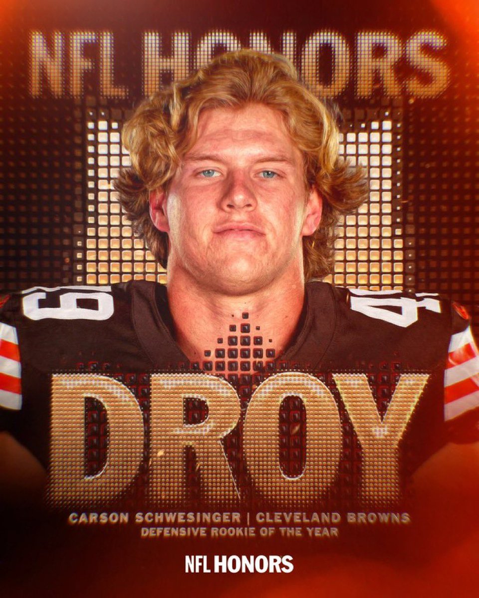 The 2025 AP NFL Defensive Rookie of the Year is Cleveland Browns LB Carson Schwesinger.