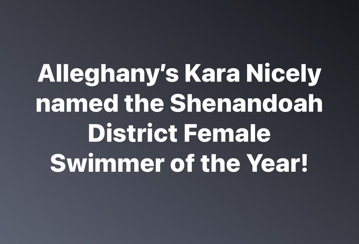 CONGRATS! Big time stuff for <a href="/AlleghanyCougs/">Alleghany_Cougars</a> Swimming!!