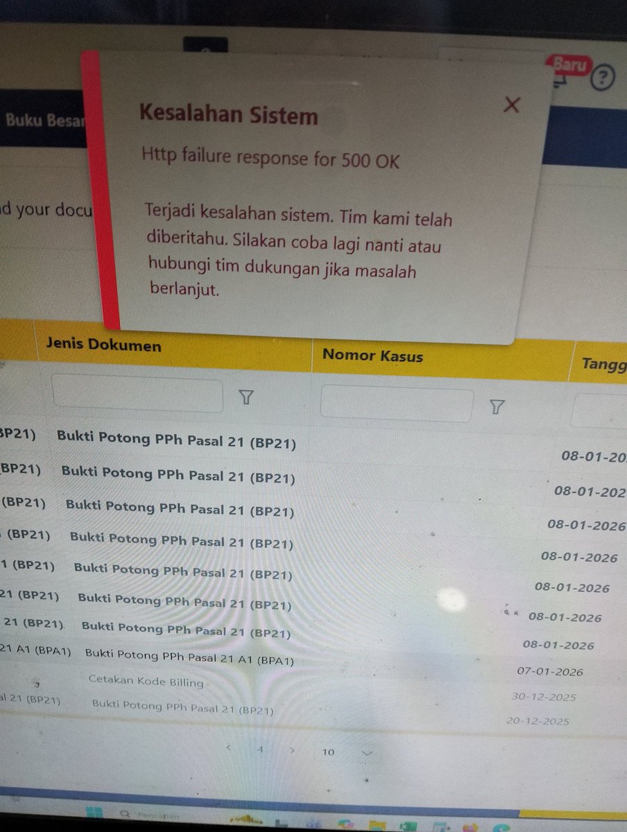 melovee_27's tweet photo. @kring_pajak min mw tny, coretax lgi eror ya. Mw download bupot 1721-A1 tpi eror trs https://t.co/xRNgYRh7TI