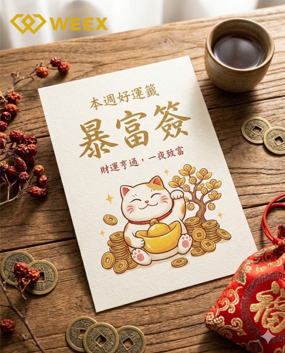 見者即富！週末派對 Party 之 暴富上上簽 💰

✅追蹤 <a href="/weexglobal_ch/">WEEX唯客中文</a> 轉發❤️按讚，評論區留下一句你的暴富願望和UID

100U🧧抽5位未來的億萬富翁，2月9日週一開獎 ✨
#WEEX #Web3