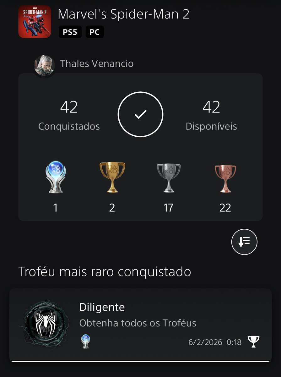 Thales0701's tweet photo. Primeiro troféu de platina do ps5 já veio logo nesse jogo fod@! Valeu a pena demais 🤓🙌🏼 https://t.co/MLOACG01u9