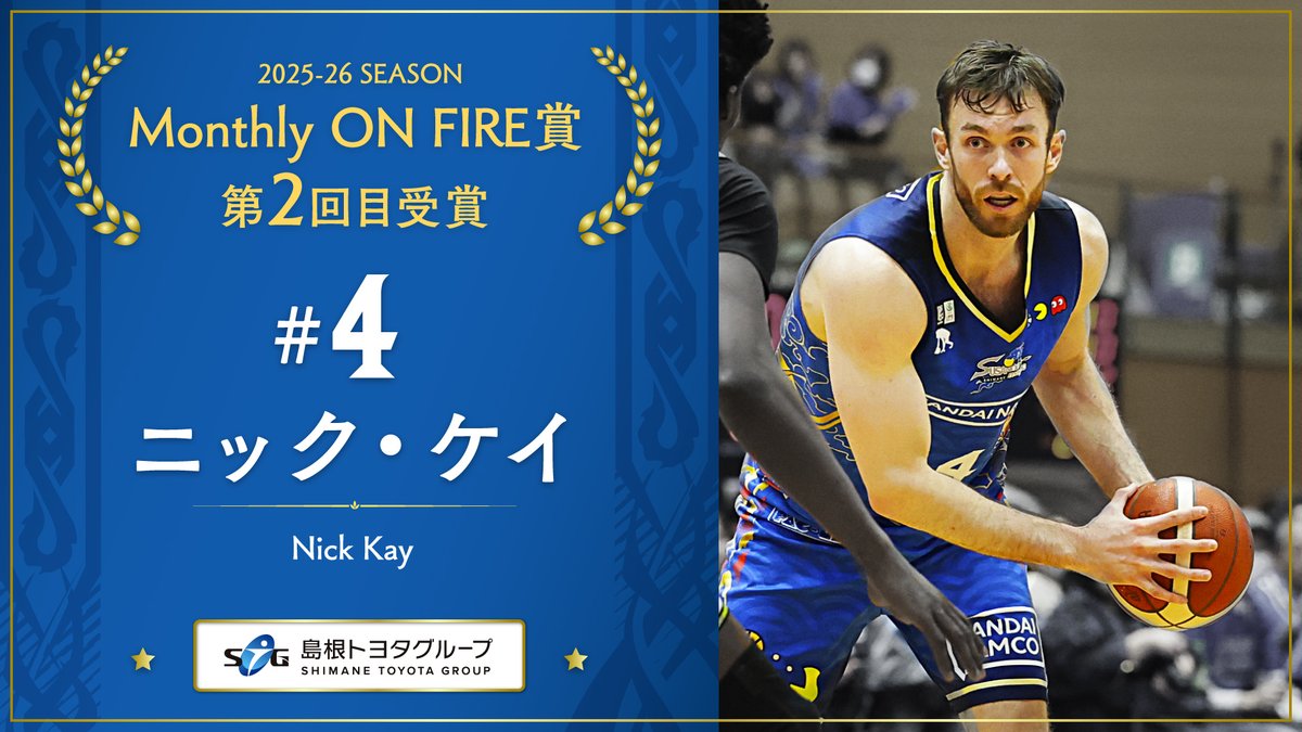 島根トヨタグループ presents Monthly ON FIRE賞