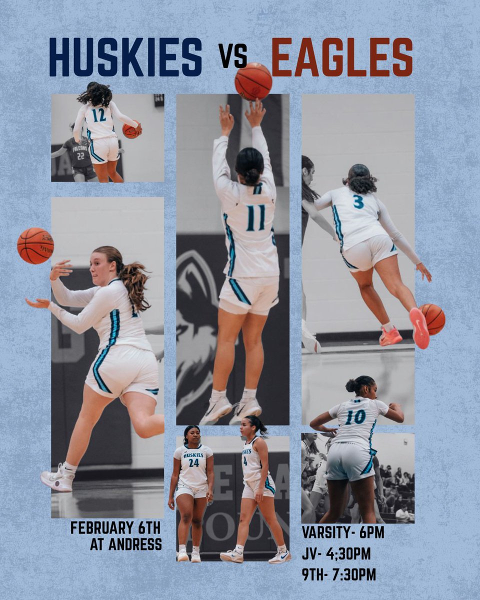 CoachBigWeave's tweet photo. 2 Words... Chapin. Andress.
Friday 2/6 at Andress HS
6pm @CHSLadyHuskies vs. @Andress_Bball 
730pm @ChapinBoysBBall vs. @AndressBB_WAB
#ACC🏀 #SAS🏀 #GritGrowthGreatness💙 
@CoachMChavez @epsportsnet @Fchavezeptimes @Prep1USA @mtz_media915 @SamGuzmanTV https://t.co/9yOrLNIvVw